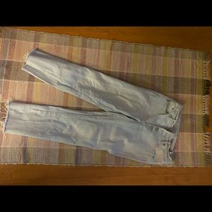 Light wash button fly old navy flare jeans